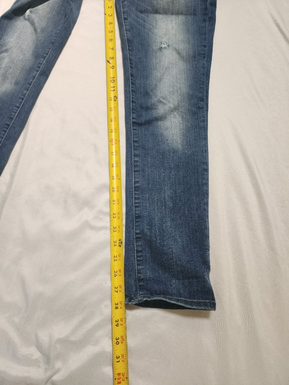 Mavi Angie Mid Rise Slim Straight Distressed Jeans Women's Size 27 - Picture 9 of 12